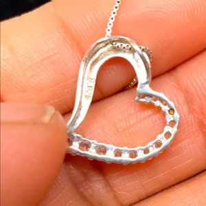9.25 silver heart necklace